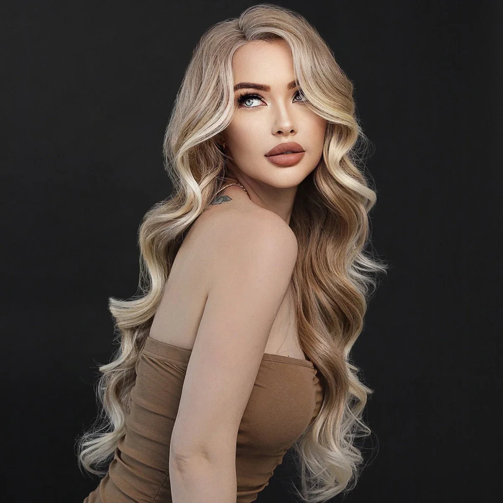 Peruca Segunda Pele Lace Front - modelo usando