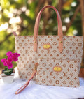 Bolsa Feminina Estampada com Necessaire – Elegância e Praticidade